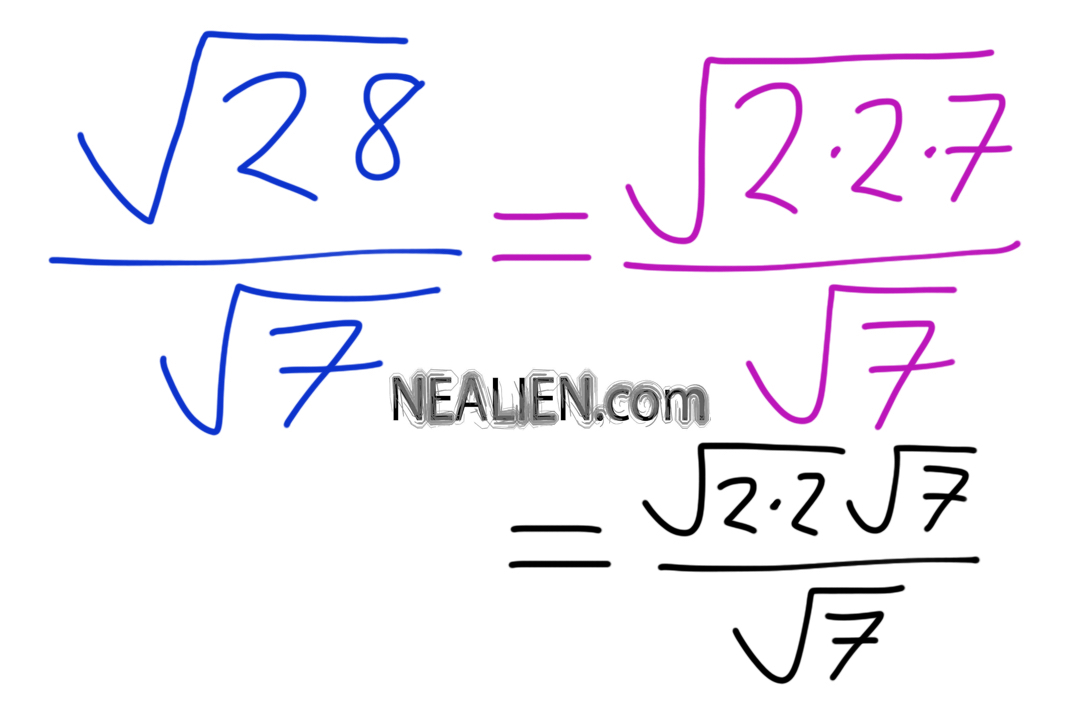  What Is The Square Root Of 28 Over Square Root Of 7 