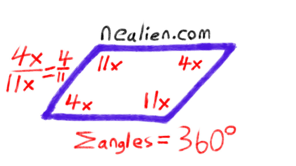 what angles in a parallelogram add up to 180