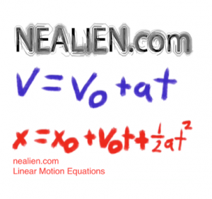 two linear motion equations