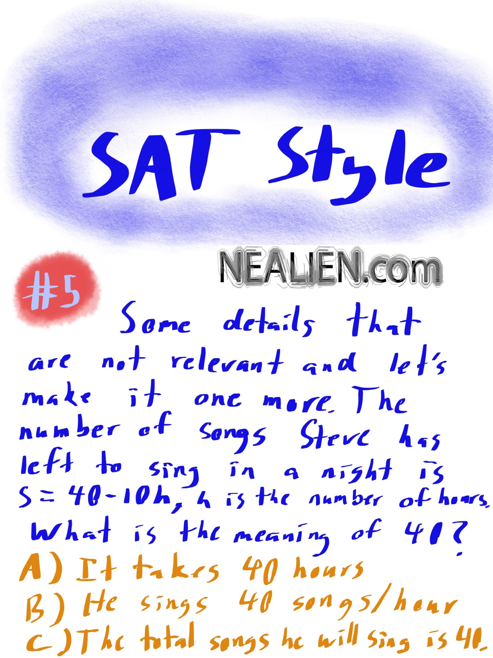 SAT Style Math Problem #5 Practice